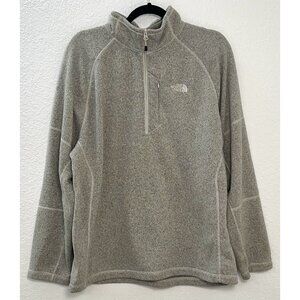 THE NORTH FACE Mens XL Taupe Gray 1/2-Zip Better Sweater L/S Fleece PULLOVER EUC